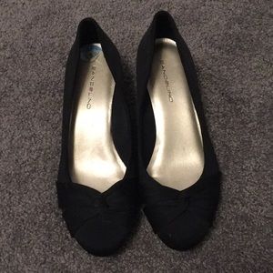 Black Wedge Ballet Flats